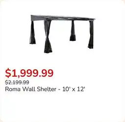 Club Piscine Roma Wall Shelter - 10' x 12' offer