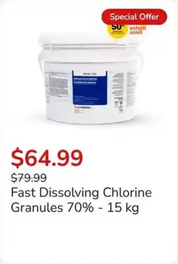 Club Piscine Fast Dissolving Chlorine Granules 70% offer