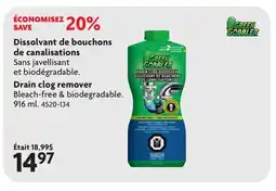 Home Hardware Drain clog remover Bleach offer
