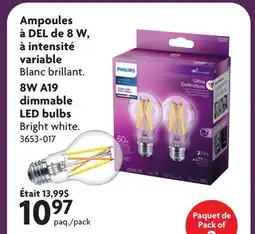 Home Hardware 8W A19 dimmable LED bulbs offer