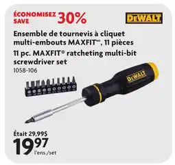 Home Hardware Dewalt 11 pc. MAXFIT ratcheting multi-bit screwdriver set offer