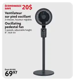Home Hardware Oscillating pedestal fan offer