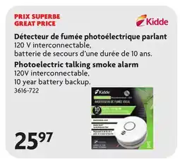 Home Hardware kidde Photoelectric talking smoke alarm offer