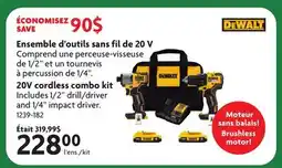 Home Hardware Dewalt 20V cordless combo kit offer