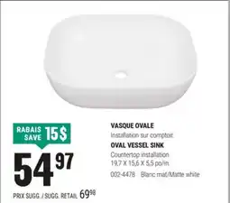 BMR VASQUE OVALE offer