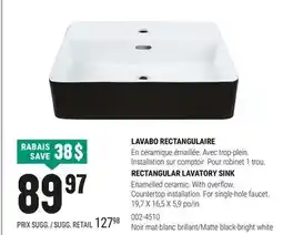 BMR LAVABO RECTANGULAIRE offer