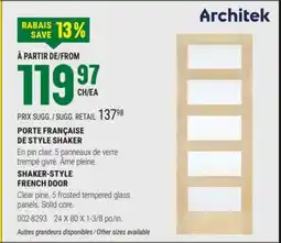 BMR PORTE FRANÇAISE DE STYLE SHAKER offer