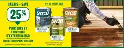 BMR 25% de rabais sur les peintures et teintures d'extérieur Sico offer