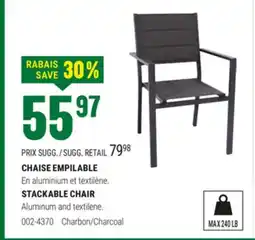 BMR CHAISE EMPILABLE, Charbon offer