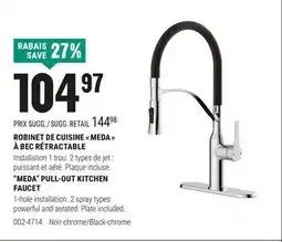 BMR ROBINET DE CUISINE MEDA À BEC RÉTRACTABLE offer
