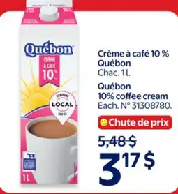 Walmart Québon 10% coffee cream offer