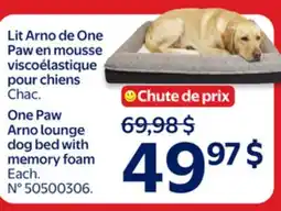 Walmart One Paw Arno lounge dog bed memory foam offer