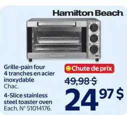 Walmart Hamilton Beach 4-Slice stainless steel toaster oven offer