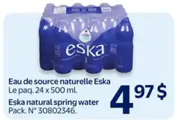 Walmart Eska natural spring water offer