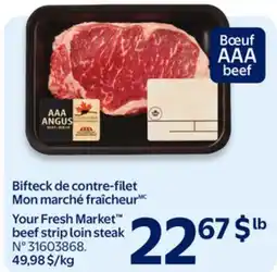 Walmart Your Fresh Market beef strip loin steak offer