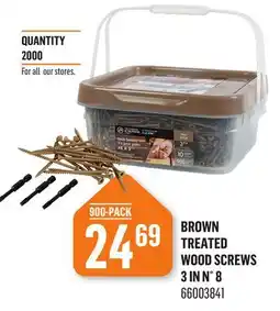 Canac Brown Treated Wood Screws 3 in n° 8 offer