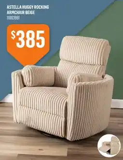 Canac ASTELLA Huggy Rocking Armchair Beige offer