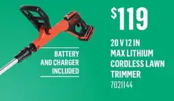 Canac 20 V 12 in Max Lithium Cordless Lawn Trimmer offer