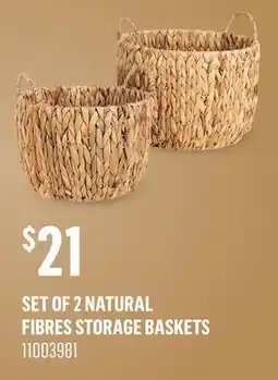 Canac Set of 2 Natural Fibres Storage Baskets offer