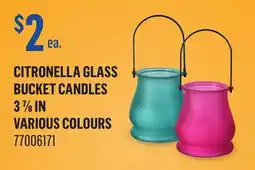 Canac Citronella Glass Bucket Candles 3 7/8 in offer