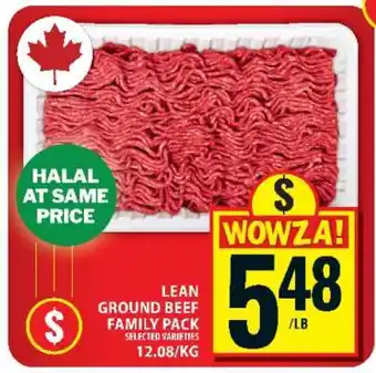Food Basics Lean Ground Beef Family Pack offer
