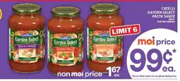 Food Basics CATELLI GARDEN SELECT PASTA SAUCE offer