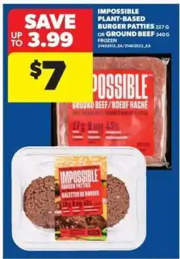 Real Canadian Superstore Impossible Plant-Based Burger Patties or Ground Beef offer