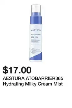 Sephora AESTURA ATOBARRIER365 Hydrating Milky Cream Mist offer