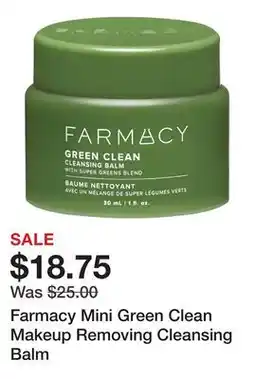 Sephora Farmacy Mini Green Clean Makeup Removing Cleansing Balm offer