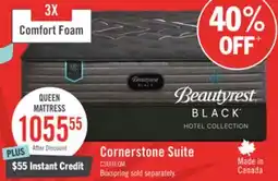 The Brick Beautyrest Black Hotel Cornerstone Suite Tight Top Firm Queen Mattress offer