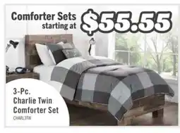 The Brick Charlie 3-Piece Twin Comforter Set - Grey offer