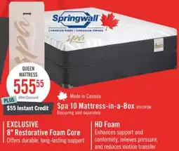 The Brick Springwall Spa 10 Firm Smooth Top Queen Mattress in a Box offer