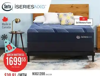 The Brick Serta iSeries NXG1200 Tight Top Firm Queen Mattress offer