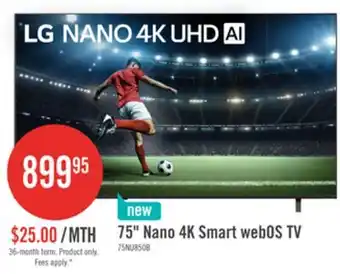 The Brick LG 75 NU850 Nano 4K Smart webOS TV (75NU850BPUA.ACC) – 2026 Model offer