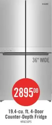 The Brick KitchenAid 36 19.4 Cu. Ft. French-Door Refrigerator - Stainless Steel - KRQC506MPS offer
