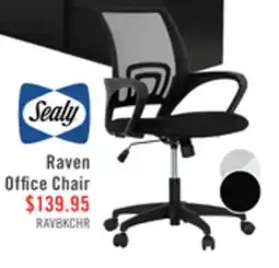 The Brick Sealy Raven 25.2 Adjustable Ergonomic Office Chair with Mesh Padding - Black offer