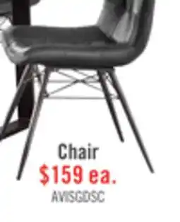 The Brick Avis Dining Chair with Vegan Leather Fabric, Metal - Black offer