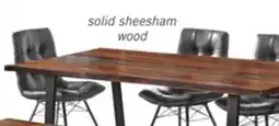 The Brick Bowery 6pc Dining Set with Table, Bench & 4 Avis Chairs, Sheesham Wood, Metal, 80W - Brown offer