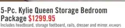 The Brick Kylie 5pc Bedroom Set with Storage Bed, Dresser & Mirror, Sand - Queen Size offer