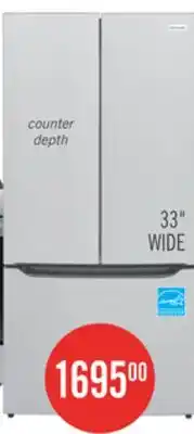 The Brick Frigidaire 33 20 Cu. Ft. Counter-Depth French Door Refrigerator - FRFG2033AV offer