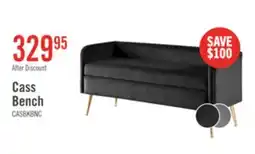 The Brick Cass 52 Bench - Black Velvet with Gold Legs offer