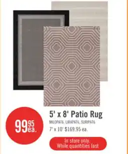 The Brick 5' x 8' Patio Rug offer