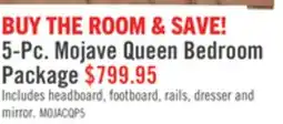 The Brick Mojave 5pc Bedroom Set with Bed, Dresser & Mirror, Rustic, Brown - Queen Size offer