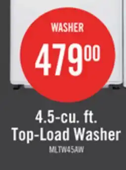 The Brick Midea 4.5 Cu. Ft. Top Load Agitator Washer – White - MLTW45A2BWW offer