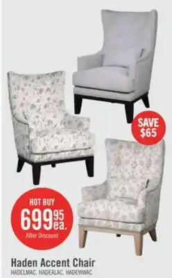 The Brick Haden 30 Chenille Fabric Accent Chair with Wood Base and Nailhead Trim - Limbu Mint Multicolour offer