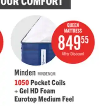 The Brick Sealy Posturepedic 1050 Series Minden Eurotop Medium Queen Mattress offer