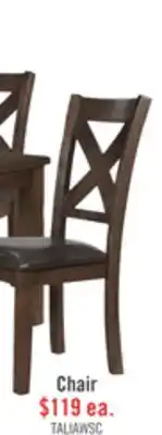 The Brick Talia Dining Chair with Vegan-Leather Fabric, Cross-Back - Brown offer