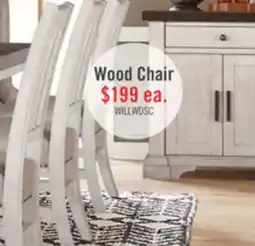 The Brick Willow Dining Chair with Cushion Fabric Seat & Nailhead Trim - Rustic White offer