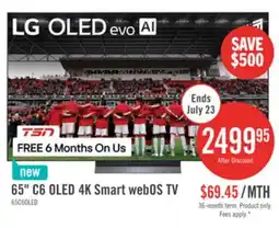 The Brick LG 65 C6 OLED 4K Smart webOS TV (OLED65C6PUA.ACC) - 2026 Model offer