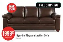 The Brick Hydeline Magnum Leather Sofa - Brown offer